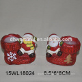 2016 new style christmas santa ceramic candle holder